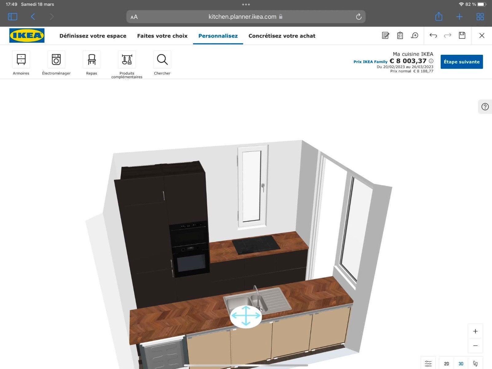 cuisine IKEA METOD, Huis en Inrichting, Ophalen, Zwart