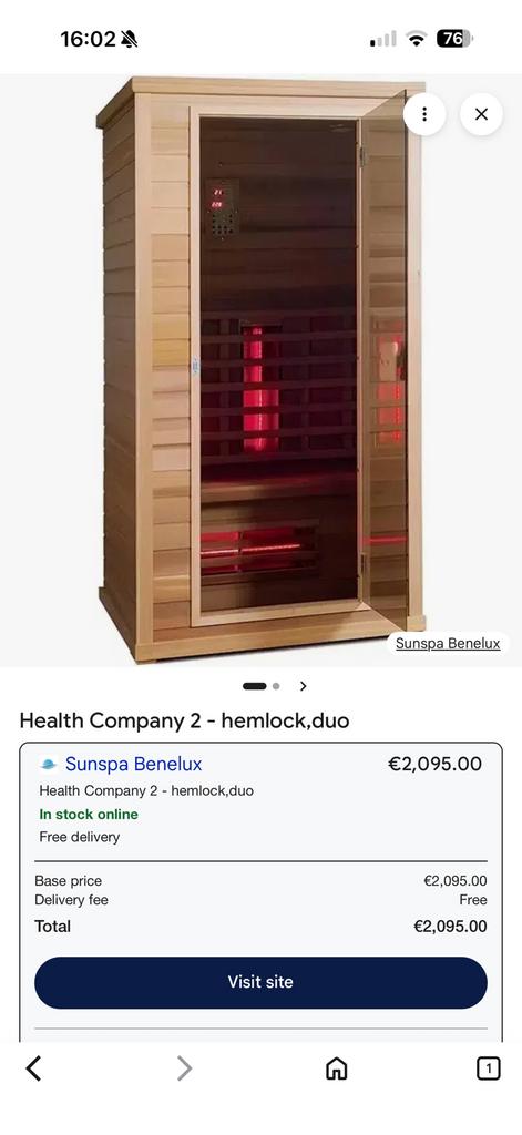 Système de sauna infrarouge, en particulier 1101T et 1102T., Enlèvement, Comme neuf, Infrarouge