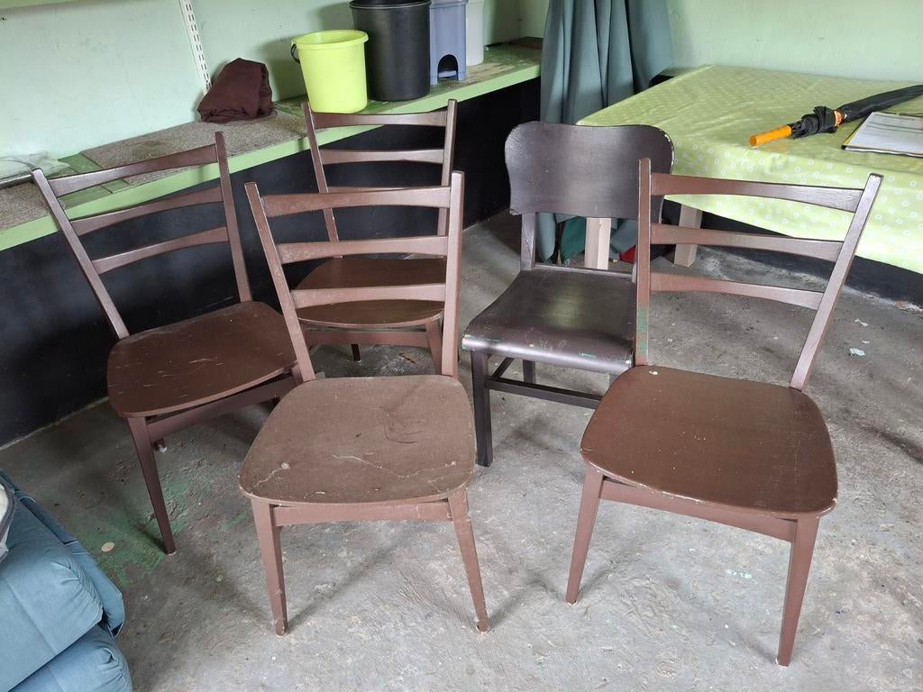 5 stoelen (gratis), Huis en Inrichting, Stoelen, Ophalen