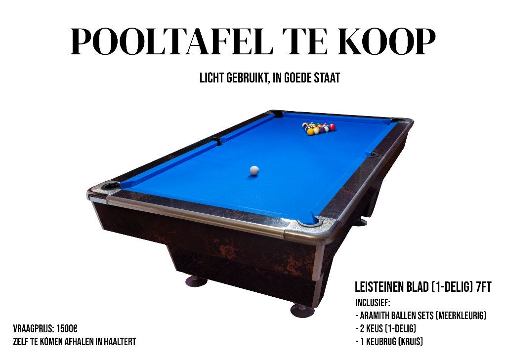 Pooltafel 7Ft, Enlèvement, Comme neuf