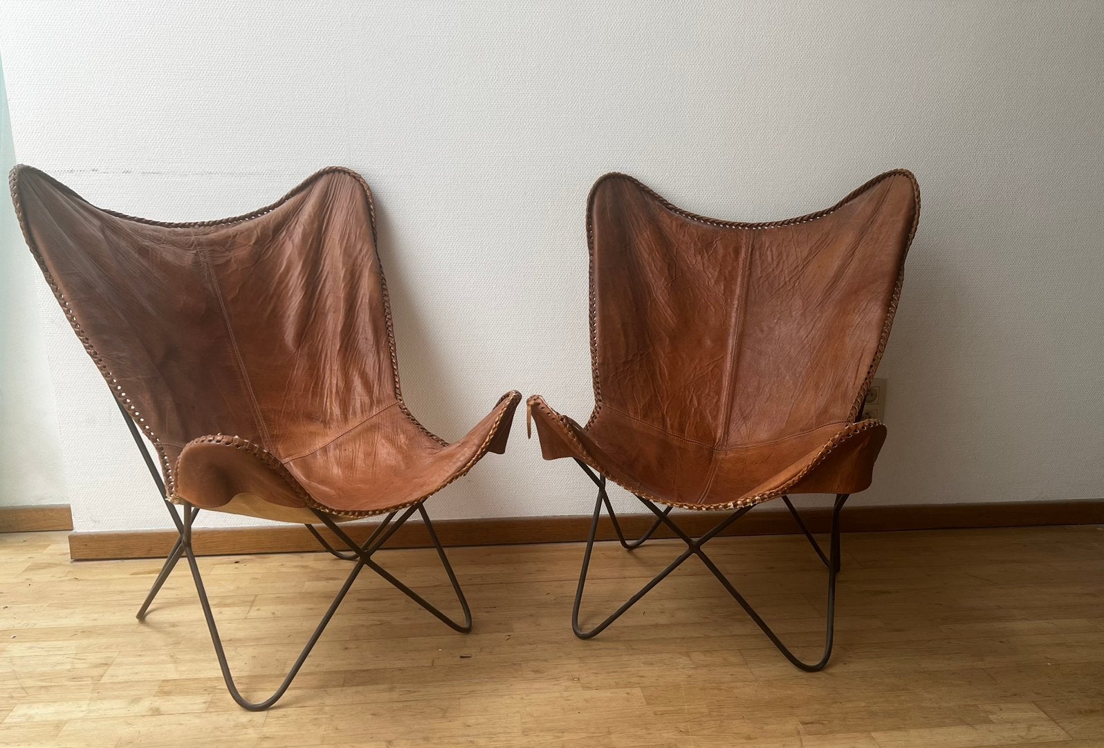 2 lederen zeteltjes, €25 per stuk, Ophalen, Gebruikt, Leer, 75 tot 100 cm