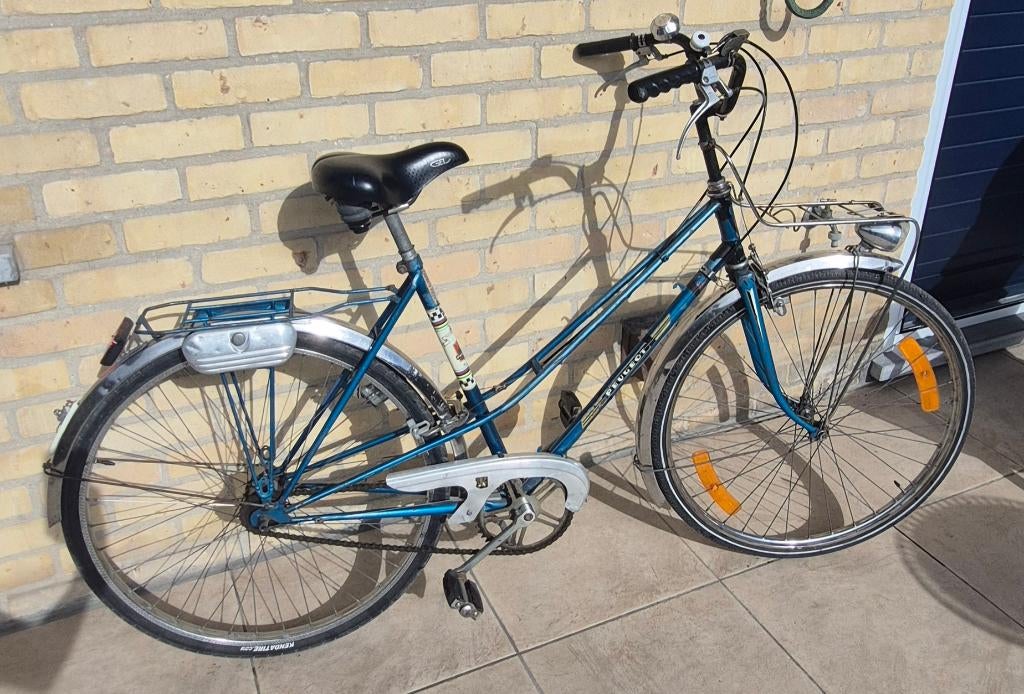 Peugeot damesfiets vintage / retro rijklaar  klassiek blauw, Ophalen, Gebruikt, Velgrem, Overige merken