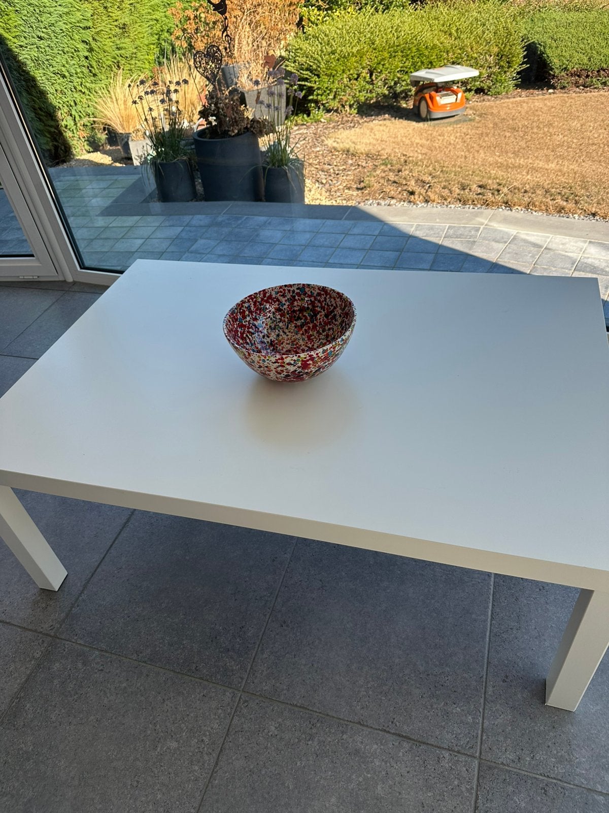 Table de salon blanche ikea 118/78, Enlèvement, Utilisé, Rectangulaire