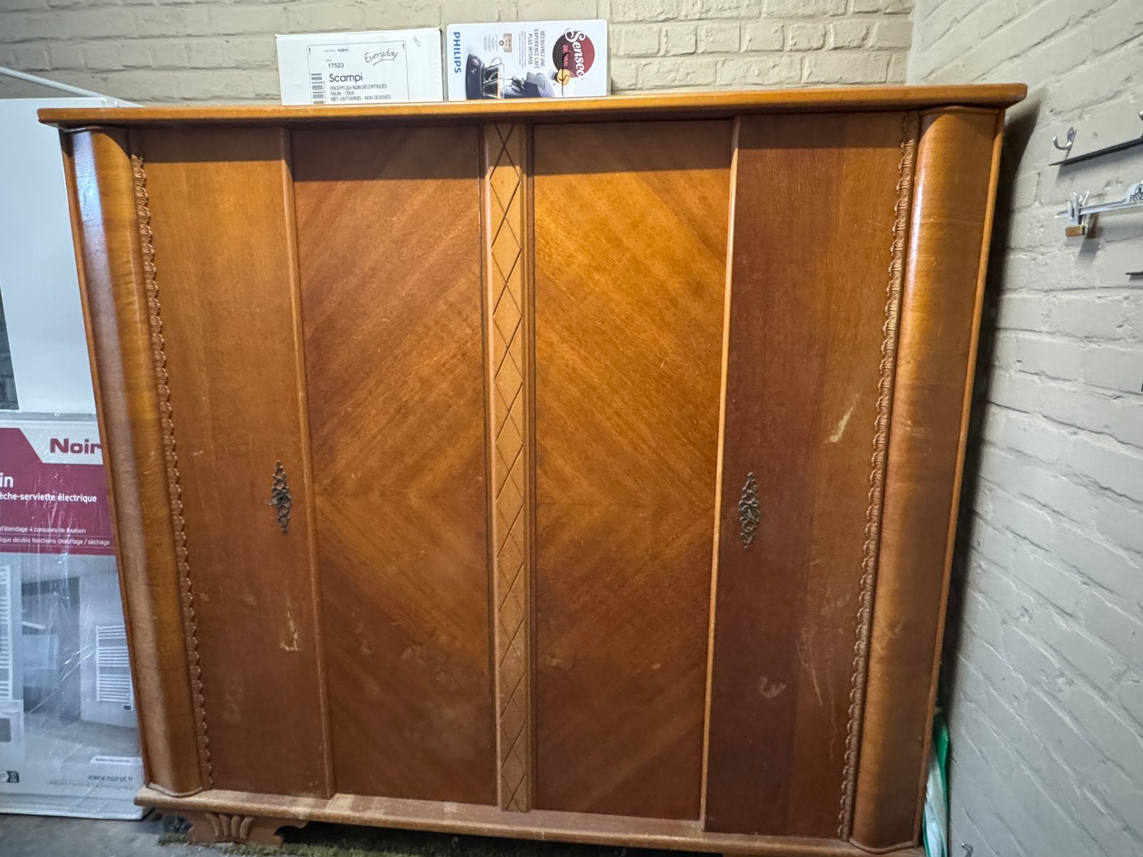 Vintage houten kast, Antiek en Kunst, Ophalen