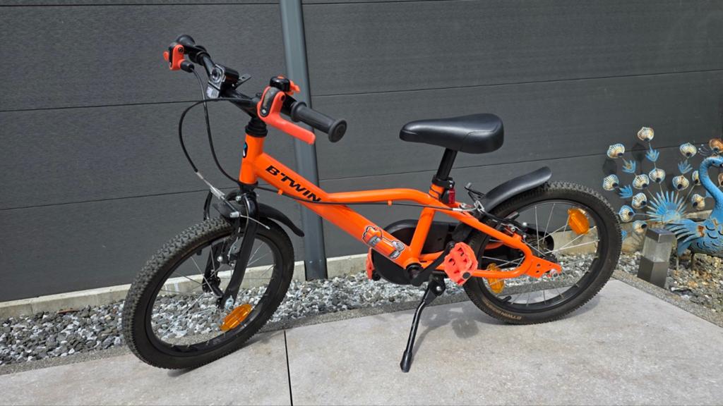 Vélo décathlon orange BTWIN 500 robot 16 pouces 4-6 ans :, B-Twin Decathlon, Stabilisateurs, Enlèvement, Frein à disque