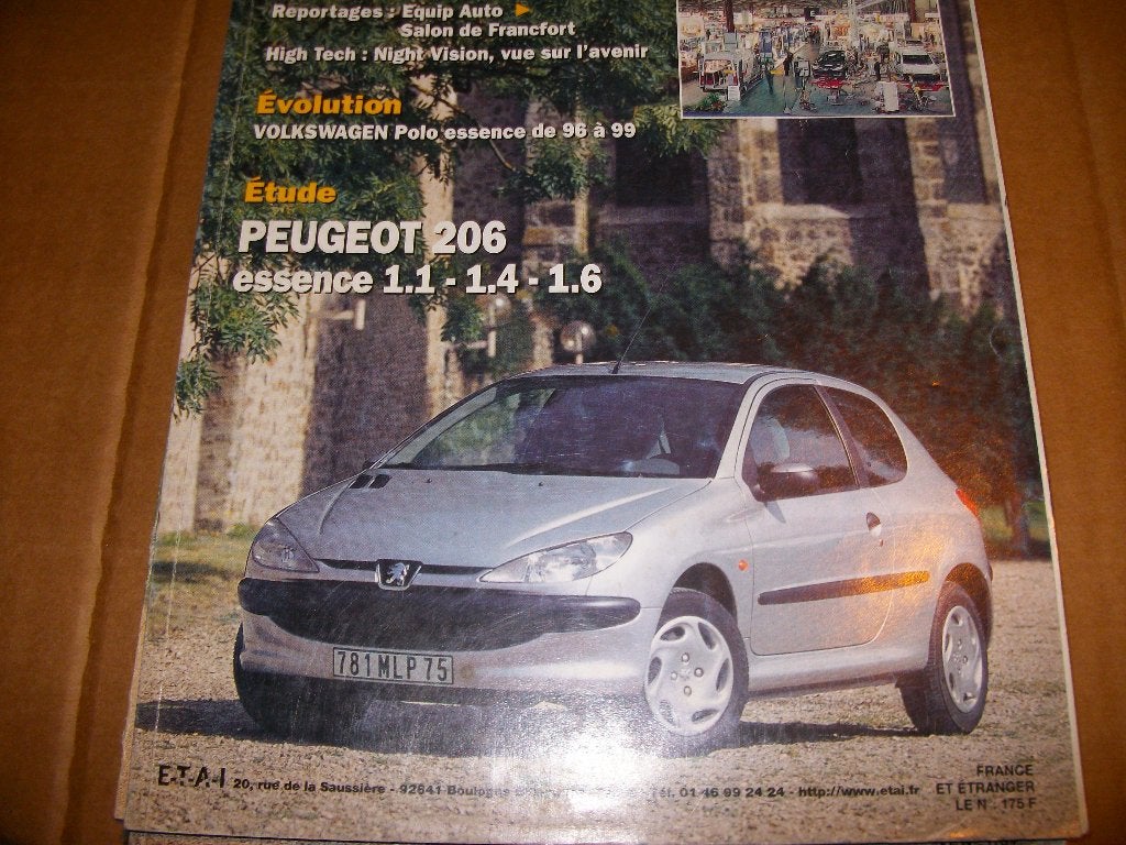 revue technique peugeot 206 essence 1998-1999, Enlèvement ou Envoi