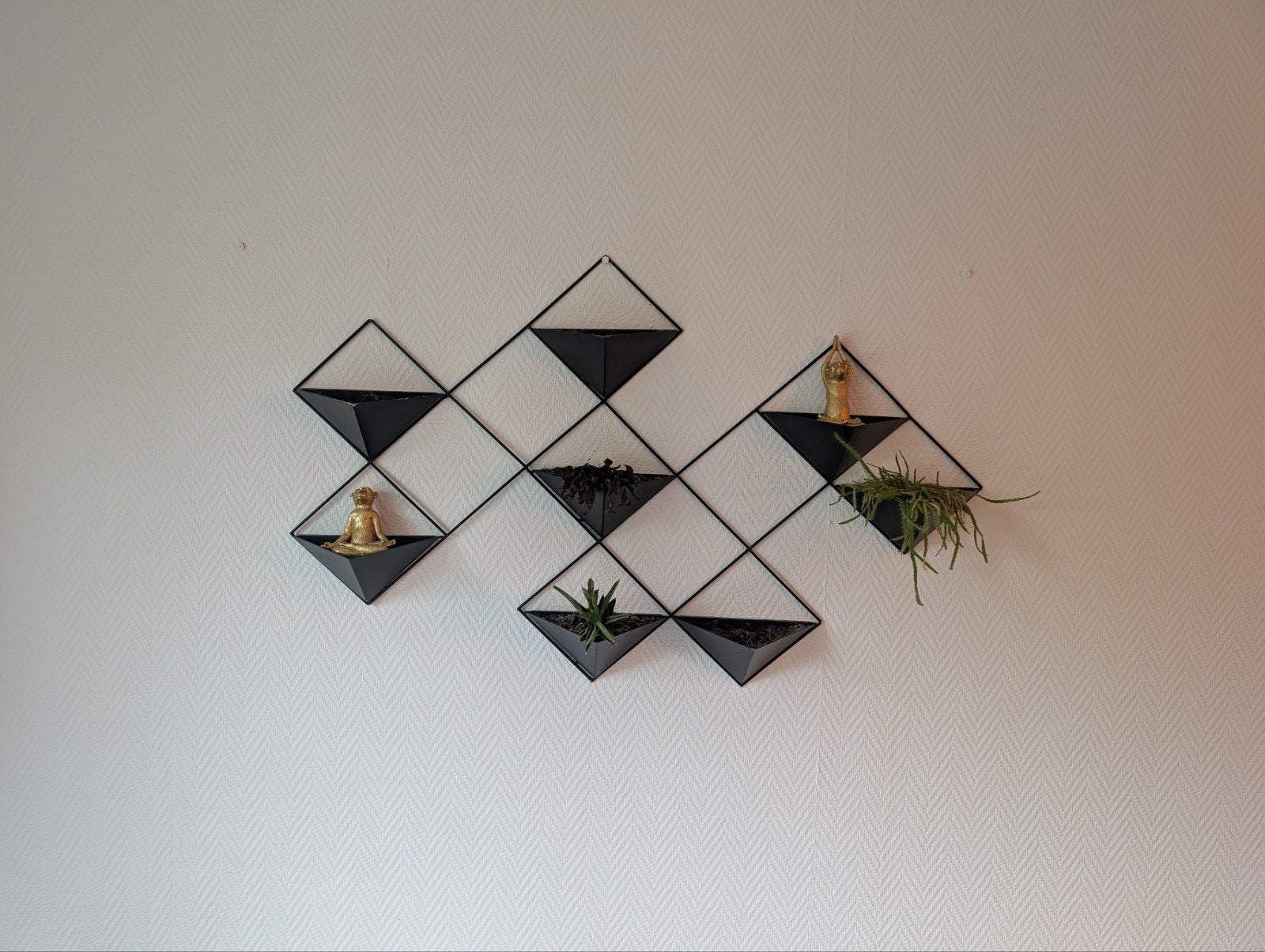 muurdecoratie voor plantjes, Ophalen