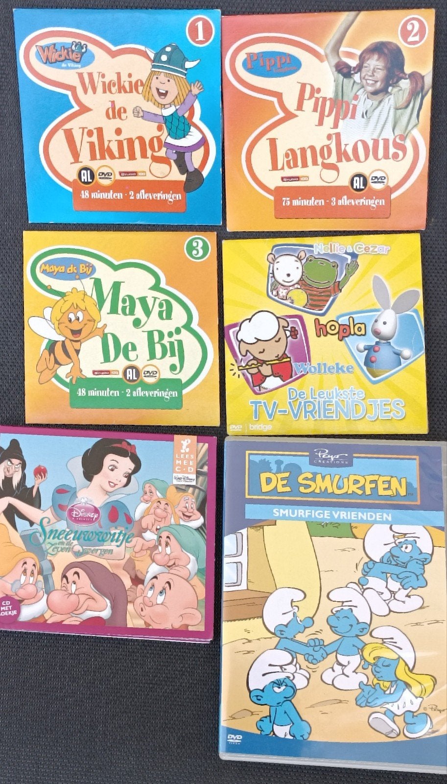 6 bekende DVD's in NL voor kindjes tot 5 jaar, Cd's en Dvd's, Ophalen of Verzenden, Zo goed als nieuw, 3 tot 5 jaar