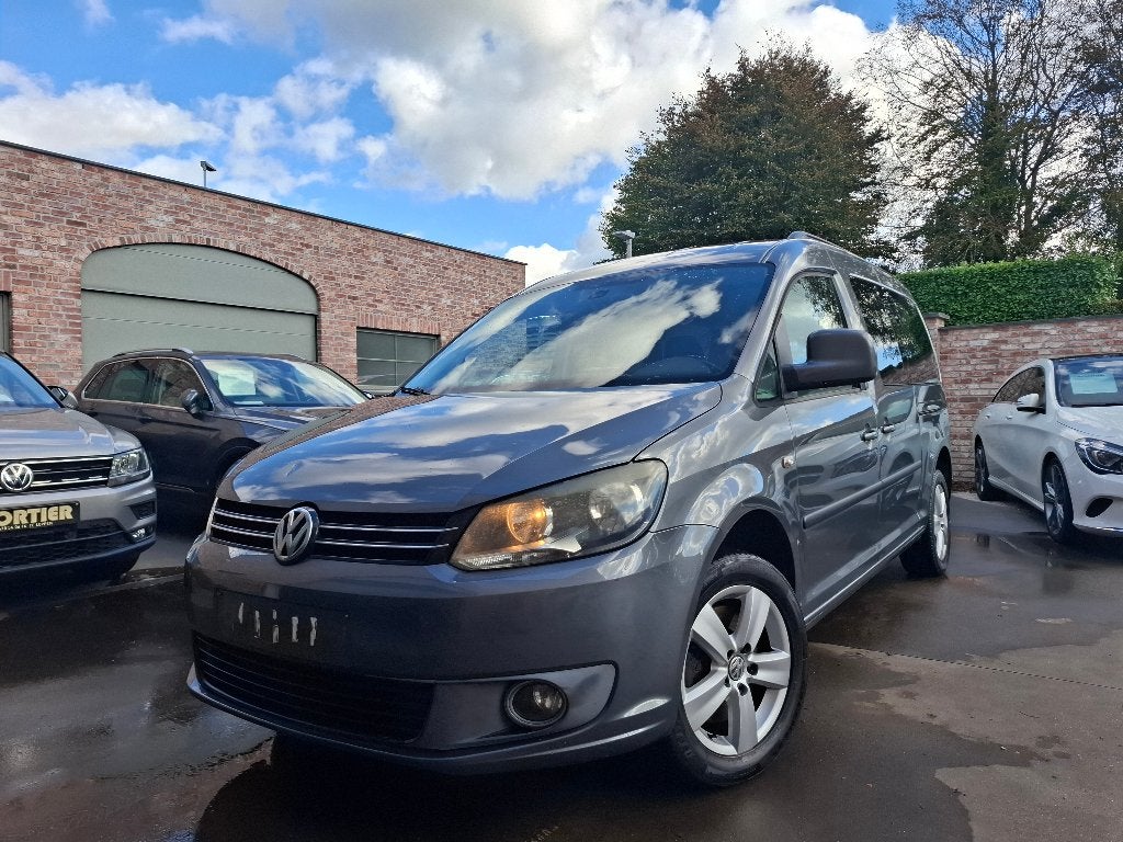 VW Caddy MAXI, 1.6TDi/188km/1ste eig,7-Zitplaatsen,Export, Voorwielaandrijving, Zwart, 4 cilinders, 7 zetels