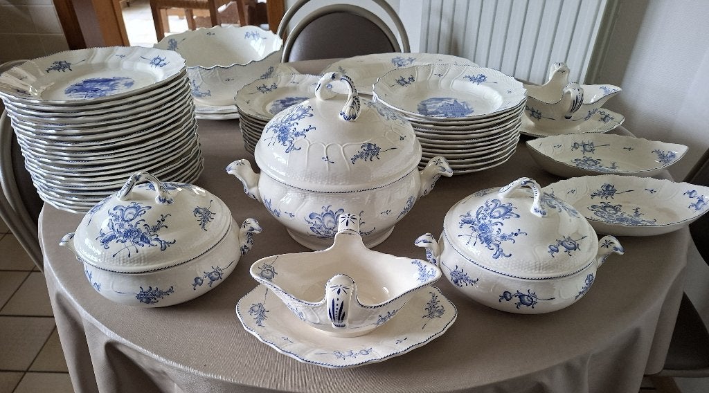 12-delig servies Boch Frères "Grand Bouquet" (1953), Ophalen
