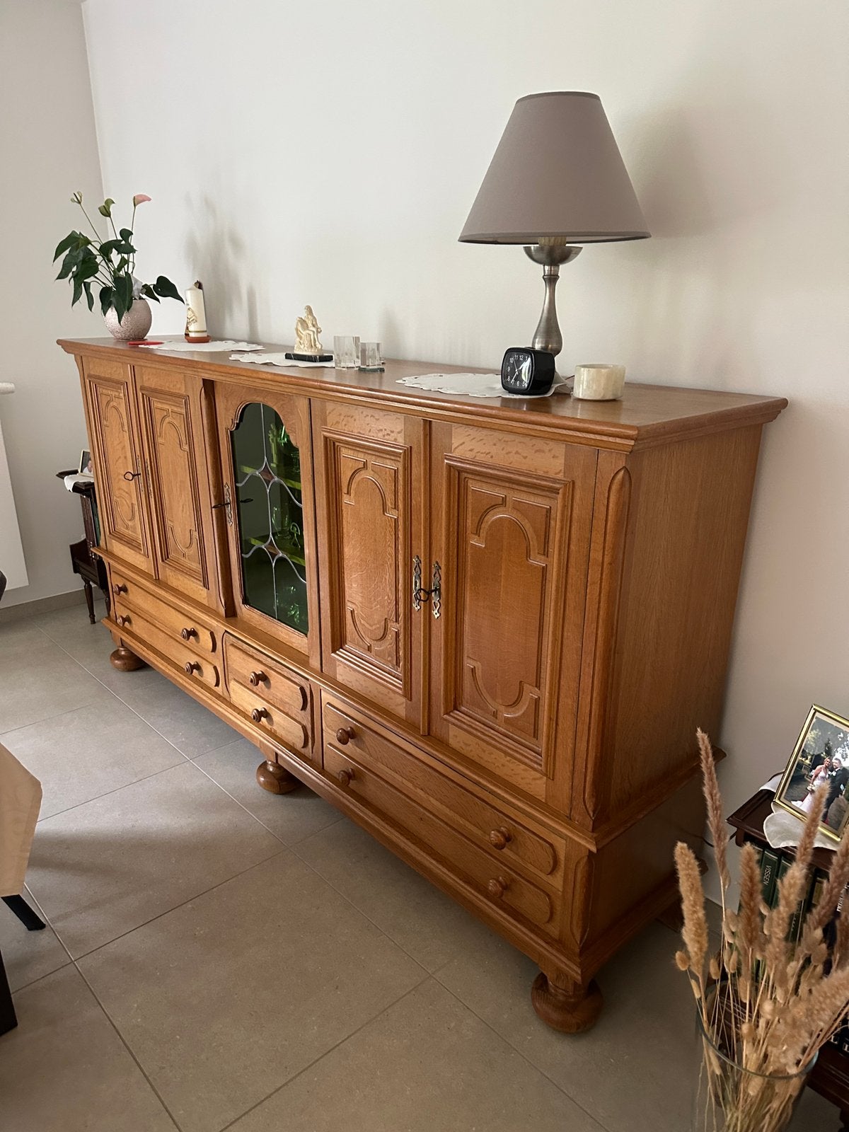 Eiken vintage dressoir, Ophalen, Zo goed als nieuw, Eikenhout
