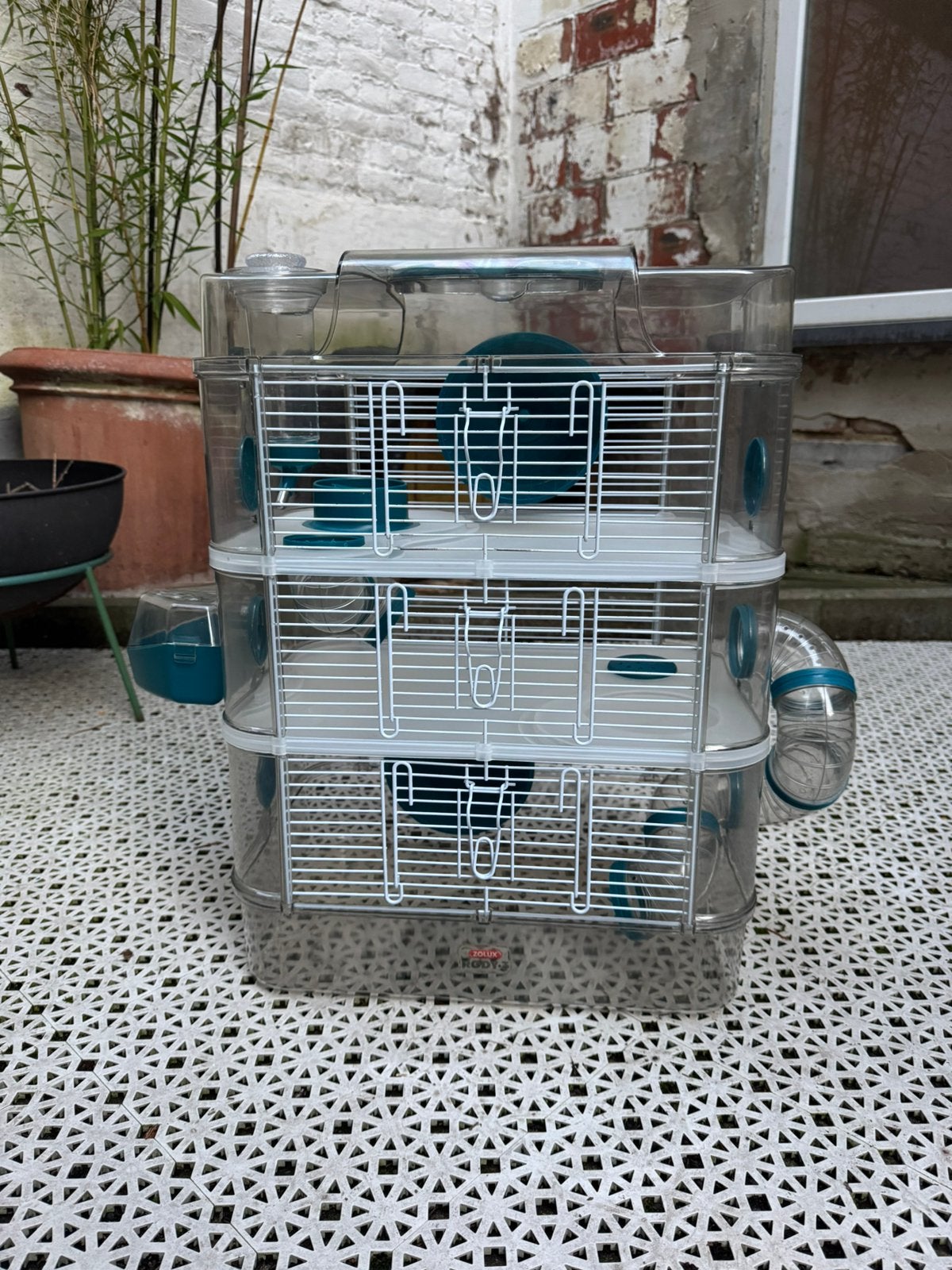 Cage pour hamster ou autre rongeur avec equipement, Moins de 60 cm, Cage, Comme neuf, Hamster