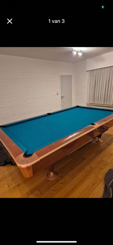 buffalo pro-ii pooltafel 9ft drop pocket met simonis laken, Sport en Fitness, Biljarten en Poolen, Ophalen of Verzenden, Zo goed als nieuw