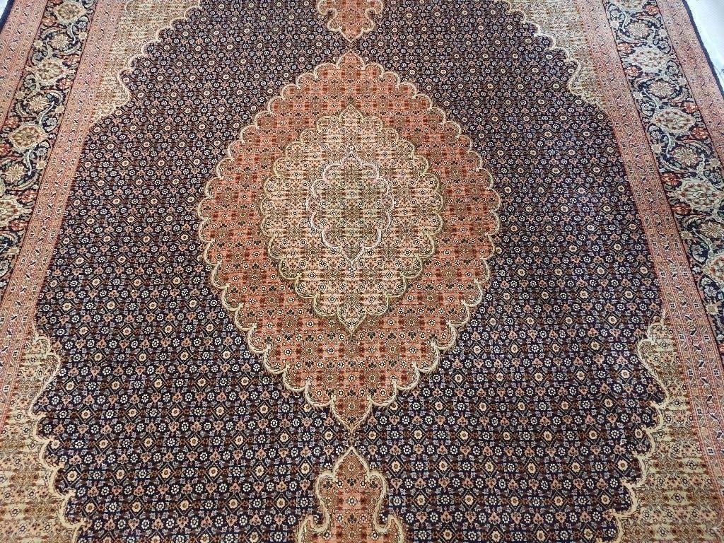 Perzisch/Iraanse tapijt (Tabriz) 50 Raj, wol & zijde-3m x 2m, Ophalen, Blauw, 150 tot 200 cm, 200 cm of meer