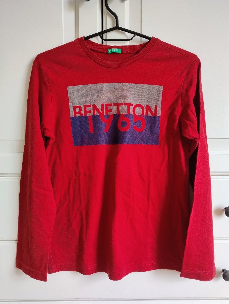 T shirt manches longues Benetton 12 ans, Enfants & Bébés, Garçon, Enlèvement ou Envoi, Chemise ou À manches longues, Utilisé