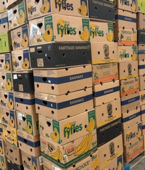 Caisses Bananes, Enlèvement, Utilisé