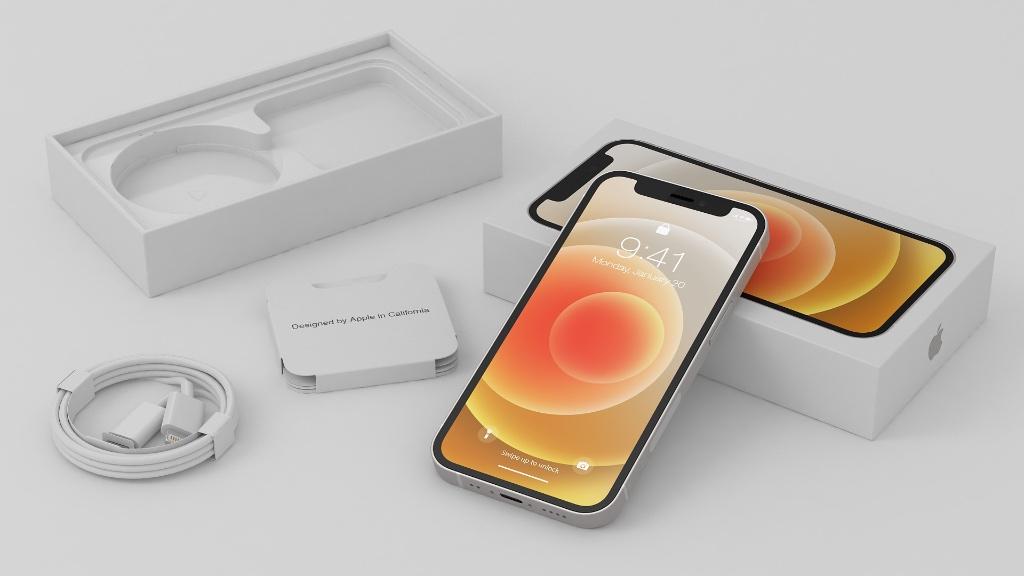 Apple iPhone 12 128 GB WIT nieuwstaat garantie, Ophalen, Zo goed als nieuw, Apple iPhone