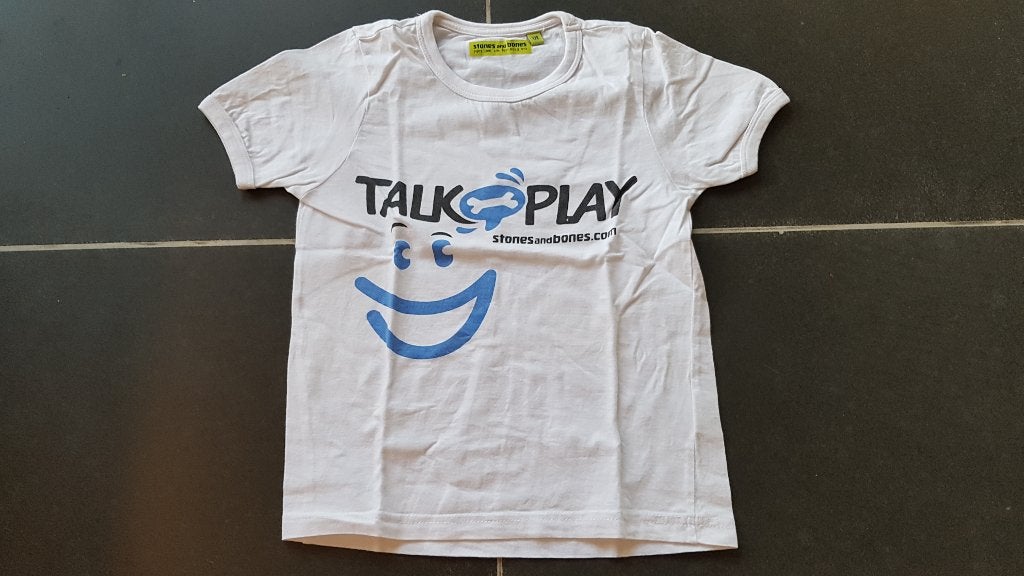 witte t-shirt Stones and Bones maat 128, Kinderen en Baby's, Jongen of Meisje, Ophalen of Verzenden, Zo goed als nieuw, Stones and bones