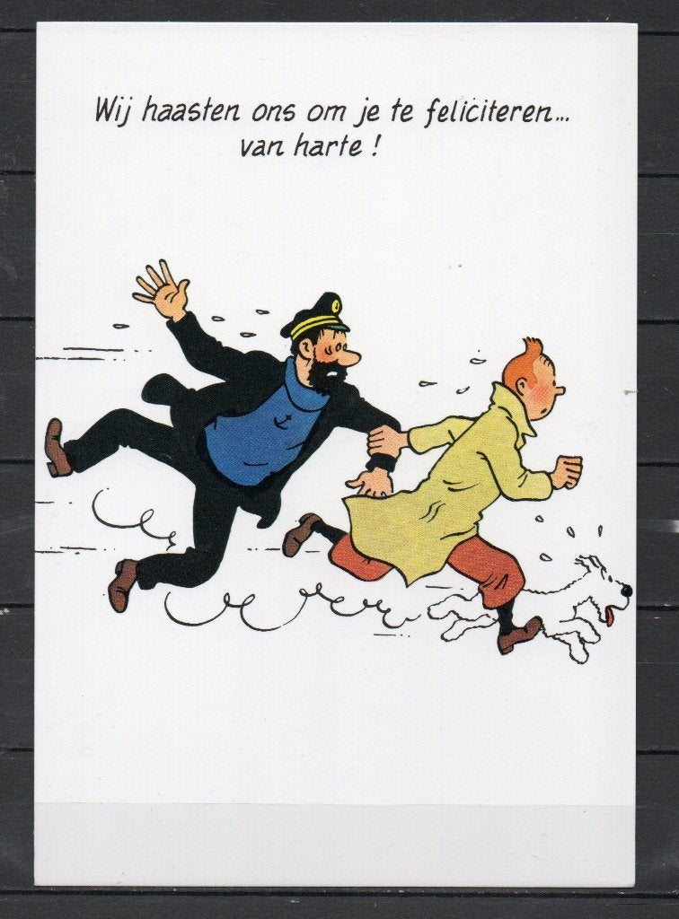 Grande carte postale : Hergé : Tintin/Kuifje en néerlandais, Collections, Enlèvement