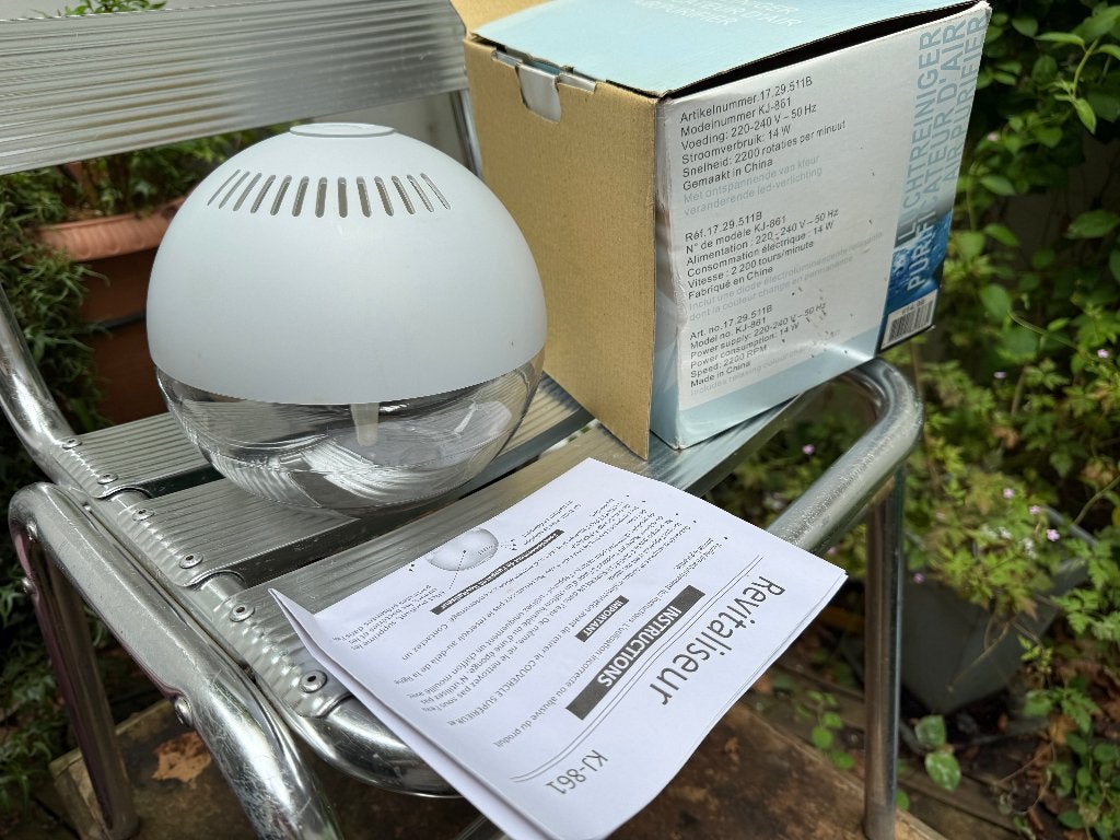Zuiveringsapparaat, revitaliserende luchtionisator, LED, Elektronische apparatuur, Luchtbehandelingsapparatuur, Verzenden, Zo goed als nieuw