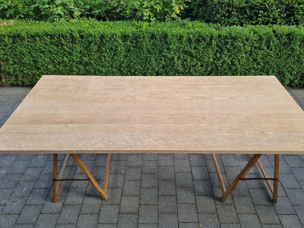 massief eiken tafelblad , bureau, hobbytafel 195 x 85 x 3 cm, Ophalen