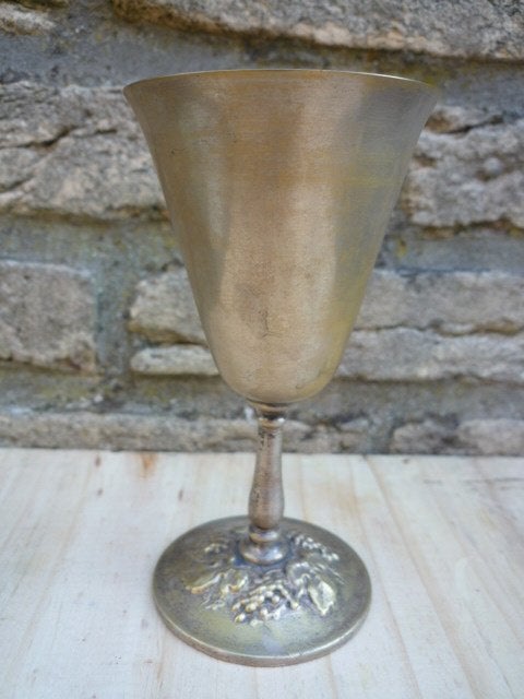 Kelk van koper en zilver +/- 1900 - Zeer goede conditie, Antiek en Kunst, Ophalen of Verzenden