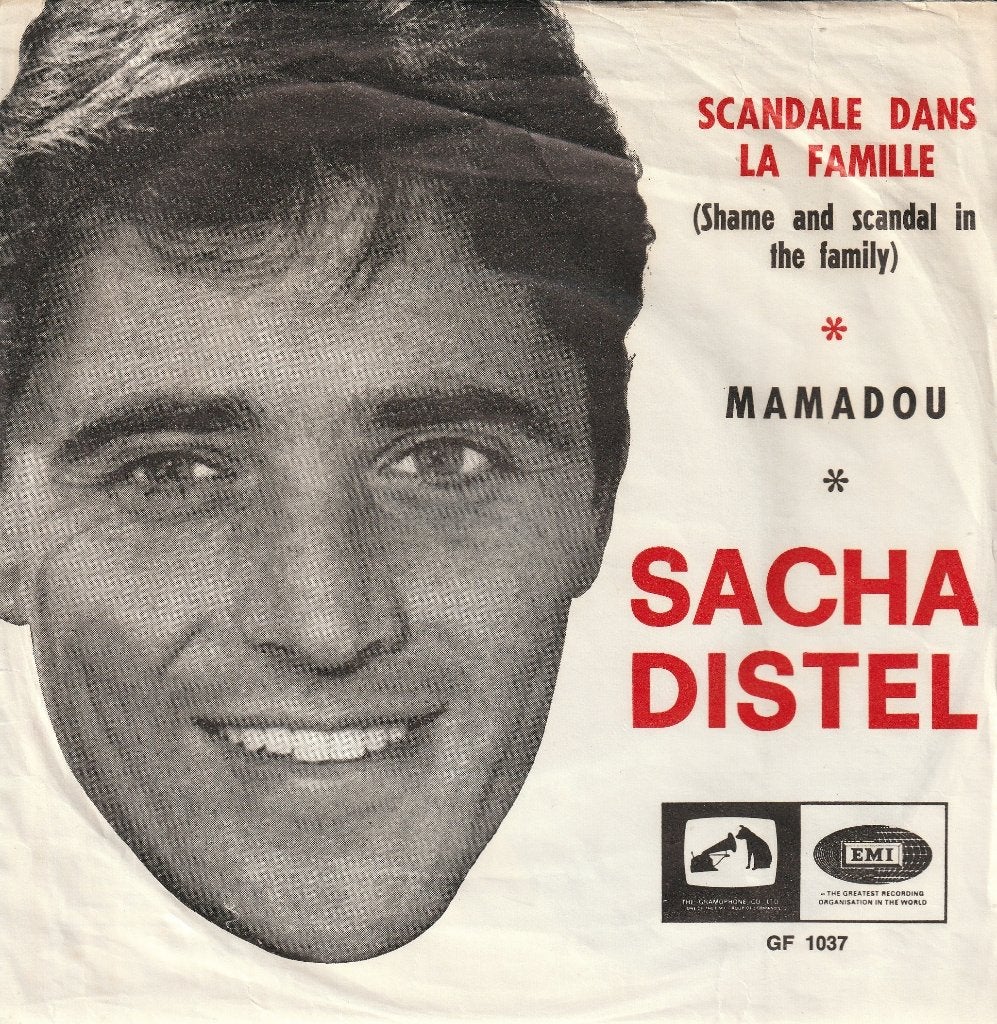 Sacha Distel - Scandale dans la famille / Mamadou (Gainsb.), Pressage original, Envoi, Utilisé, Pop