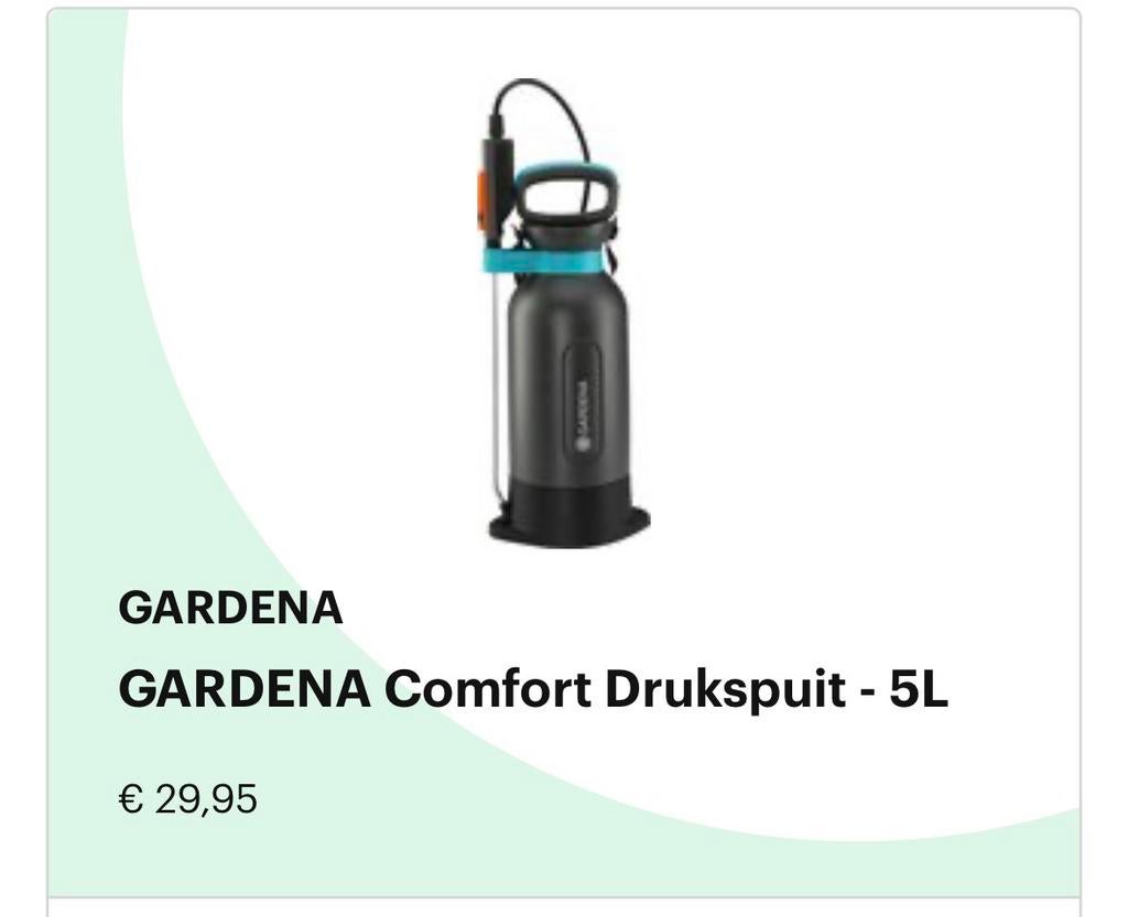 Gardena comfort drukspuit, Tuin en Terras, Tuinsproeiers, Ophalen, Nieuw, Handsproeier