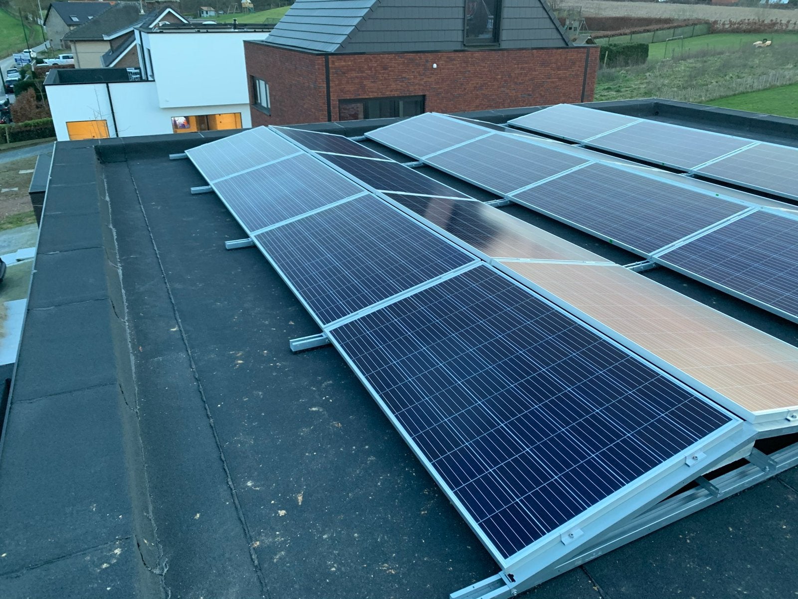 Montagesysteem plat dak voor 24 zonnepanelen – compleet, Ophalen, Zo goed als nieuw