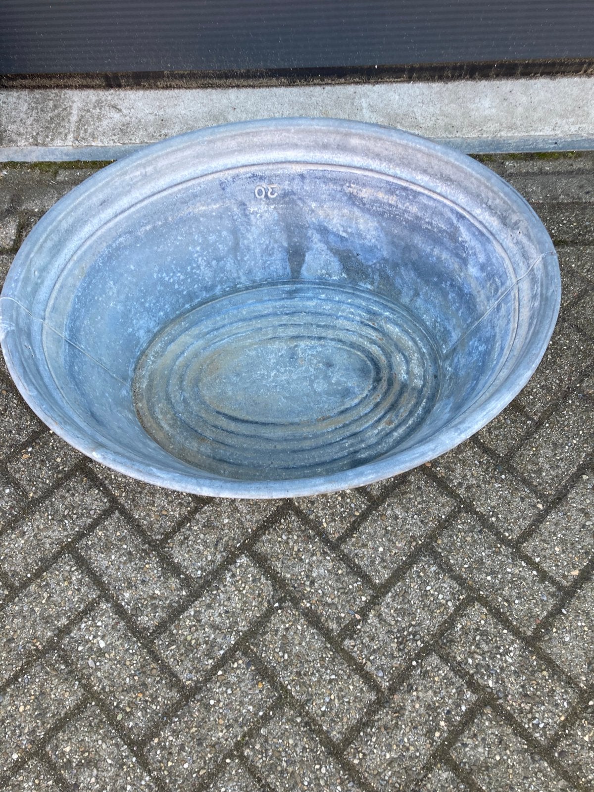 Mooie oude zinken teil ,in topstaat 45 euro, Jardin & Terrasse, Décoration murale de jardin, Utilisé, Enlèvement