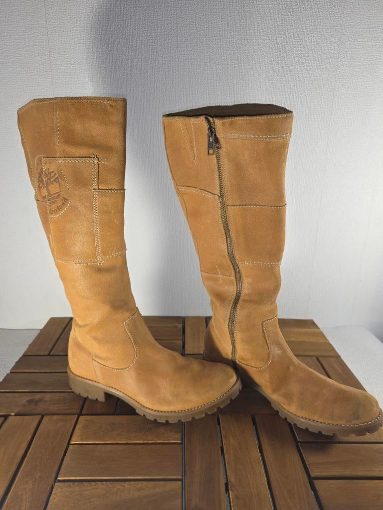 Timberland laarzen camel | maat 9W / EU 43 | kniehoge suède, Kleding | Dames, Ophalen of Verzenden