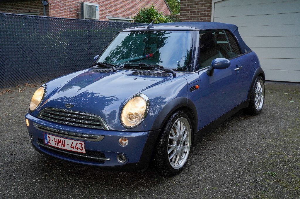 MINI Cooper Cabrio, Autos, Cuir, Cabriolet, Boîte manuelle, Bleu
