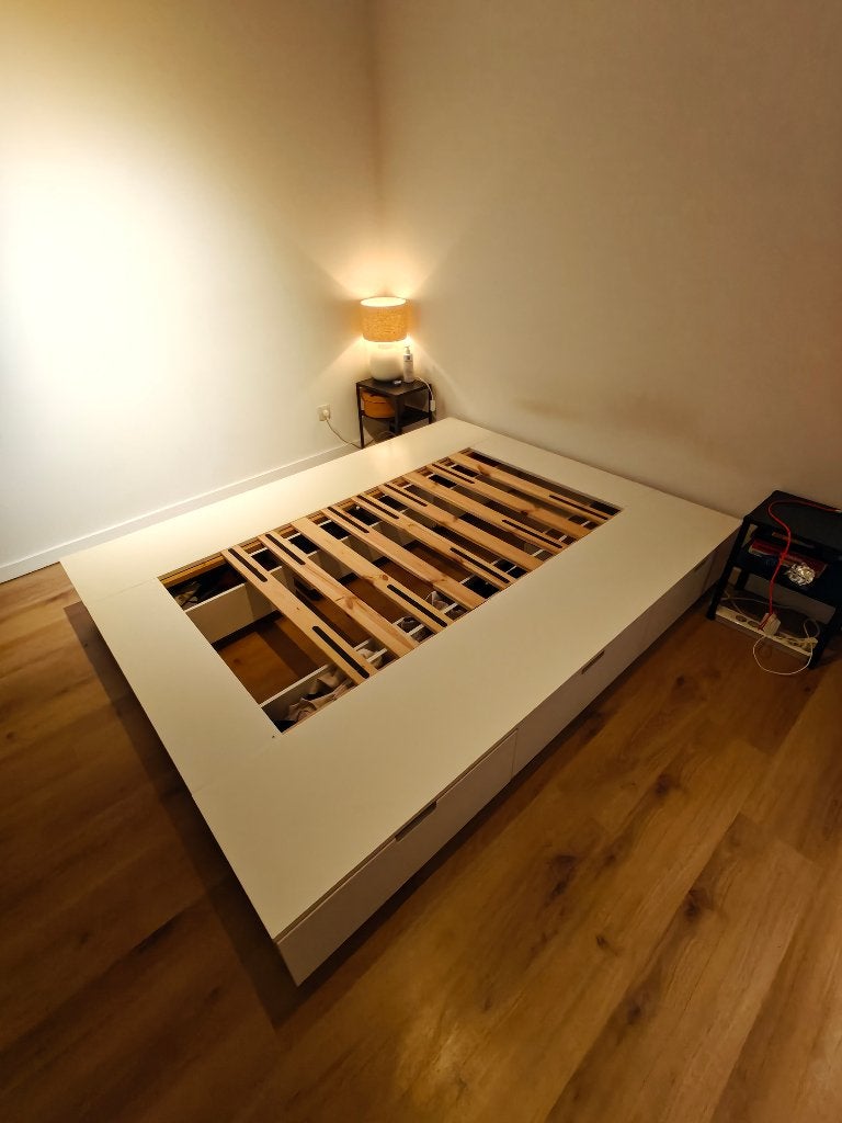 IKEA NORDLI bed 160x200 cm – goede staat, Enlèvement, Utilisé, 200 cm, 160 cm