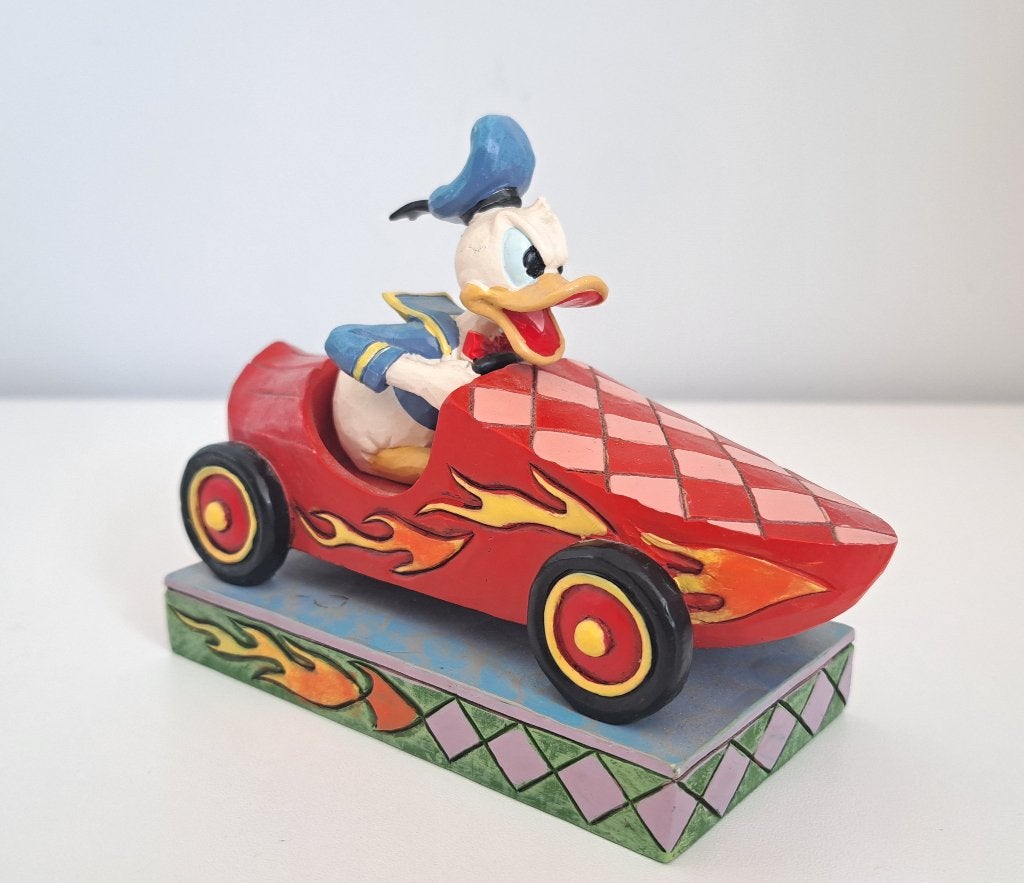 Disney Traditions - Donald Duck "Road Rage" - Jim Shore, Ophalen of Verzenden, Donald Duck, Zo goed als nieuw, Beeldje of Figuurtje