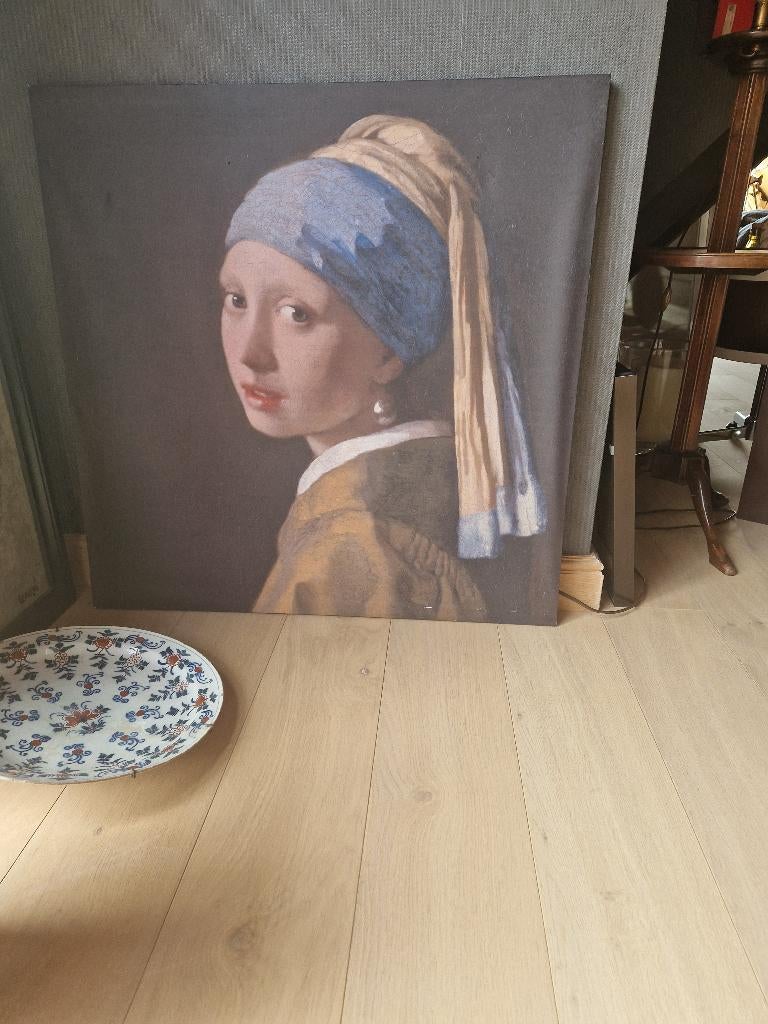 Johannes Vermeer Meisje met de parel oorbel kunstprint, Antiek en Kunst, Ophalen of Verzenden