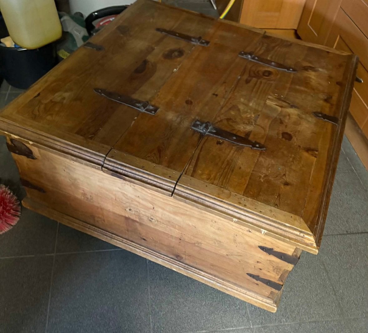 Mooie houte antieke kist/opberkist, Maison & Meubles, Accessoires pour la Maison | Coffres, Enlèvement, Utilisé