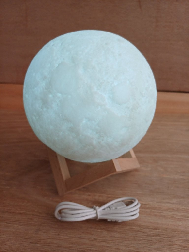 Lampe lunaire, Maison & Meubles, Autres culots, Enlèvement ou Envoi, Rechargeable, Autres couleurs