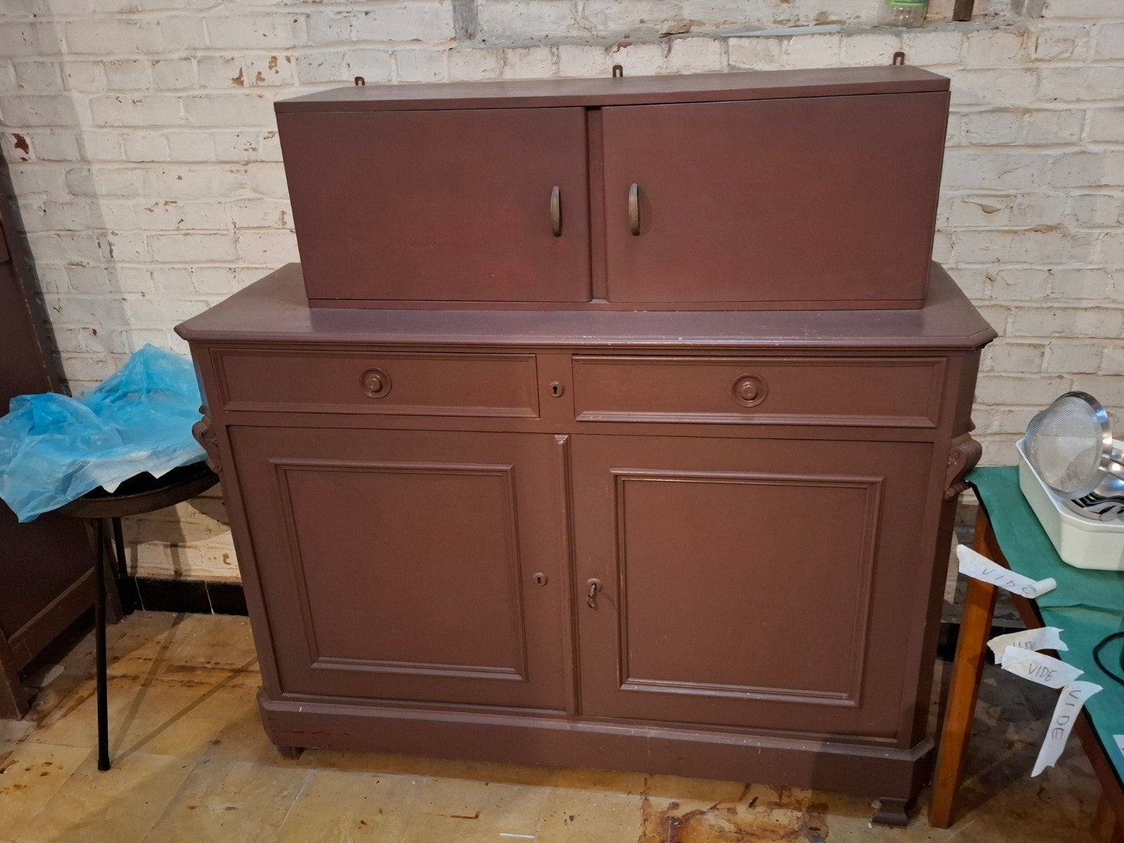Buffet ancien en bois – Projet de restauration, Enlèvement
