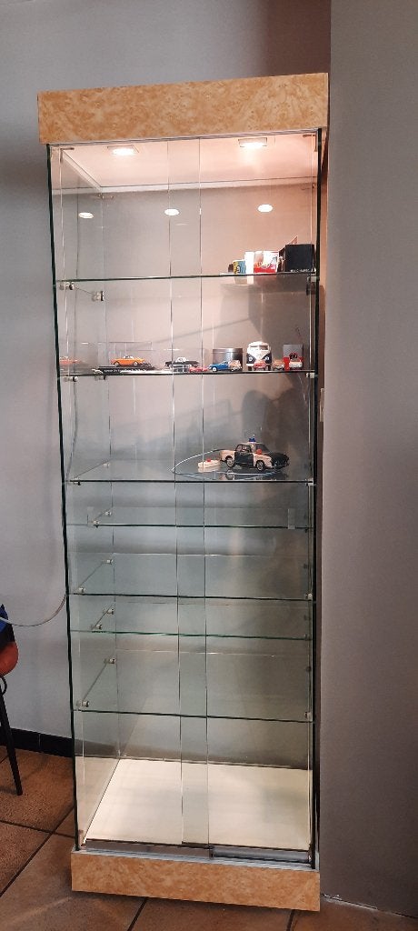 Glazen kast, Huis en Inrichting, Kasten | Vitrinekasten, Ophalen, Gebruikt, 50 tot 100 cm, Glas