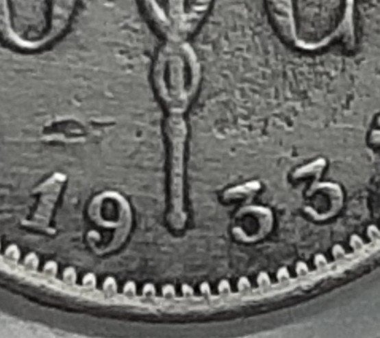 België - 50 cent – 1933 FR. (Ref 052), Ophalen of Verzenden, Metaal, Losse munt