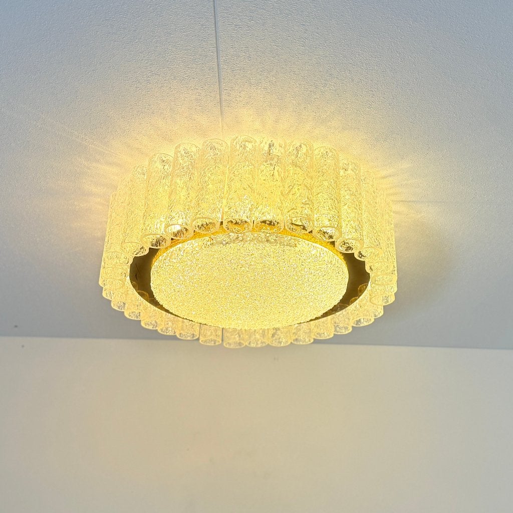 Plafonnier en verre de Murano Doria Leuchten, Vintage, Verre, 45 cm, Lustre