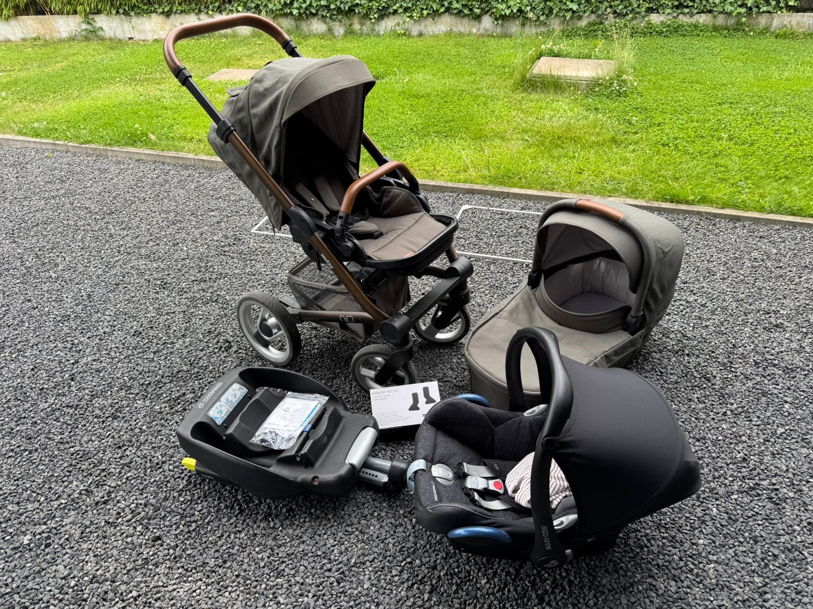 Kinderwagen Mutsy Nio en Maxi Cosi Easyfix basis, Enlèvement, Utilisé, Poussette, Mutsy