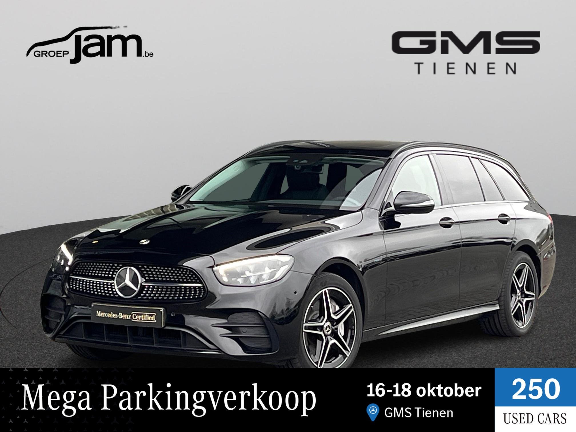Mercedes-Benz E-klasse Estate 300 e T AMG/Schuifdak, Auto's, Automaat, Gebruikt, 4 cilinders, Zwart