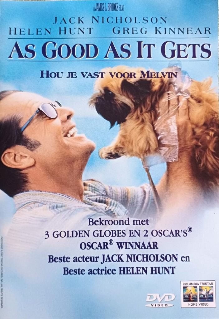 dvd AS GOOD AS IT GETS  JACK NICHOLSON HELEN HUNT .., Enlèvement ou Envoi, Comme neuf