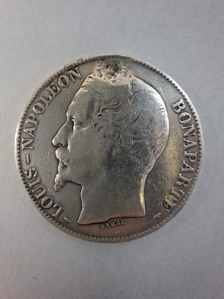 5 franc 1852 Frankrijk Napoleon Bonaparte, Postzegels en Munten, Ophalen of Verzenden, Frankrijk, Zilver