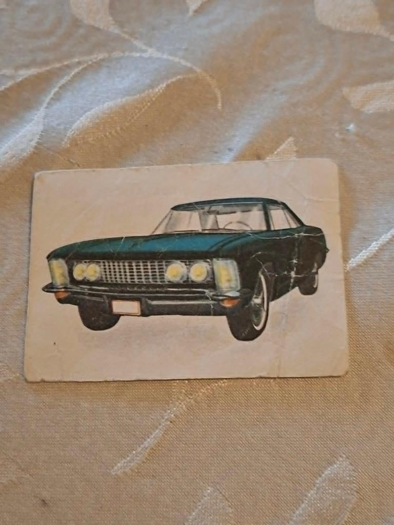 Prentje/Chromo : Buick Riviera / Chocolade Jacques, 1960 tot 1980, Gebruikt, Ophalen of Verzenden, Prent