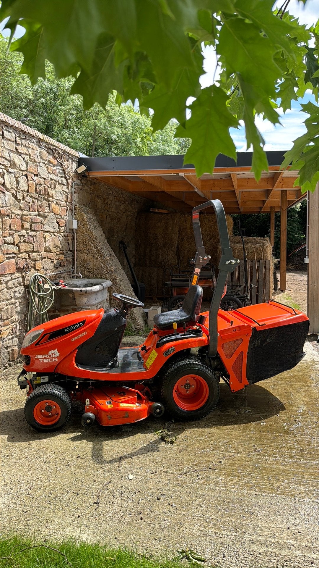 Kubota tracteur tondeuse autoportée 195h GR2120, Enlèvement, Comme neuf