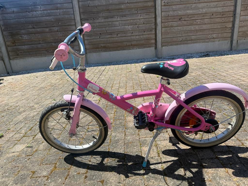 BTwin meisjesfiets 16”, Enlèvement, Utilisé, Frein sur jante, 16 à 20 pouces