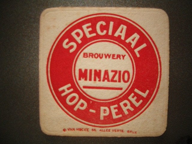 Tapis à bière Minazio Willebroek 1 : 95 x 95 mm, Enlèvement ou Envoi, Utilisé, Sous-bock