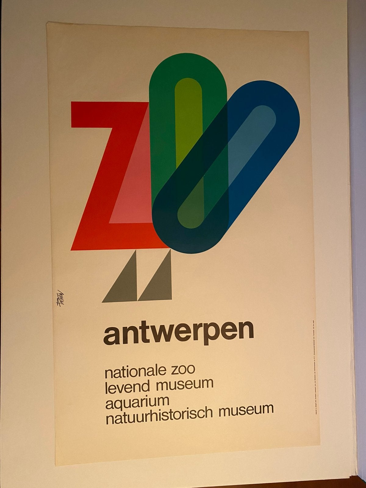 Originele affiche zoo Antwerpen, Ophalen, Zo goed als nieuw